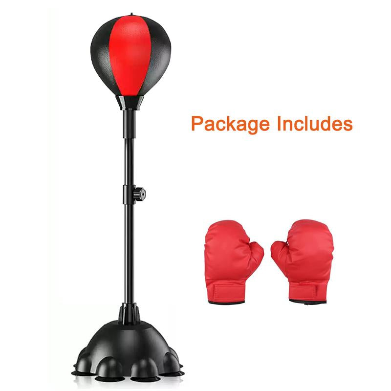 Punching Bag with Stand, Boxing Bag for Teens & Adults - Height Adjustable - Speed Bag for Training, Boxing Equipment, Stress Relief & Fitness