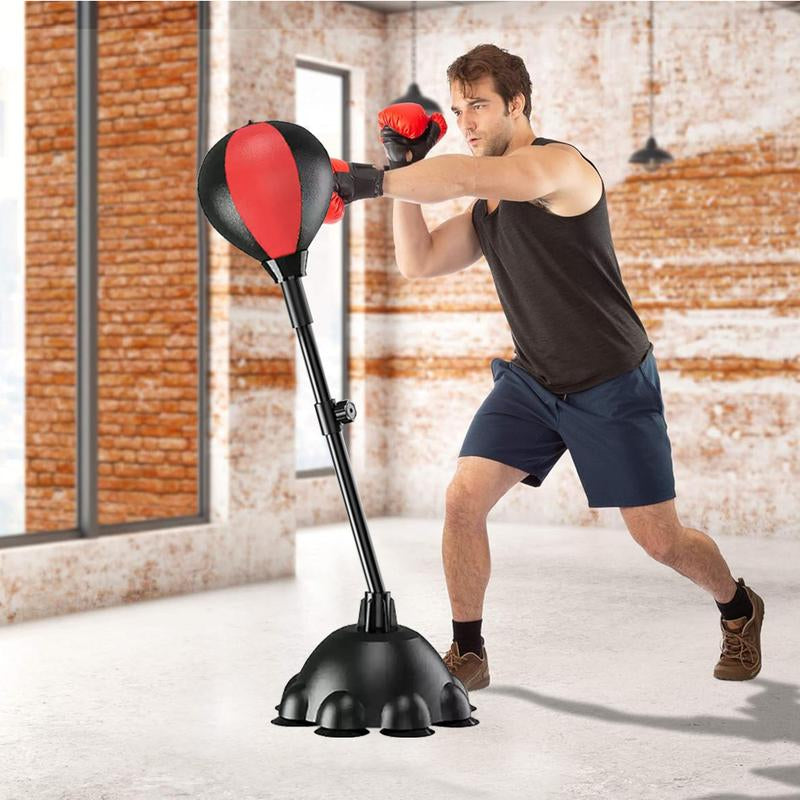 Punching Bag with Stand, Boxing Bag for Teens & Adults - Height Adjustable - Speed Bag for Training, Boxing Equipment, Stress Relief & Fitness