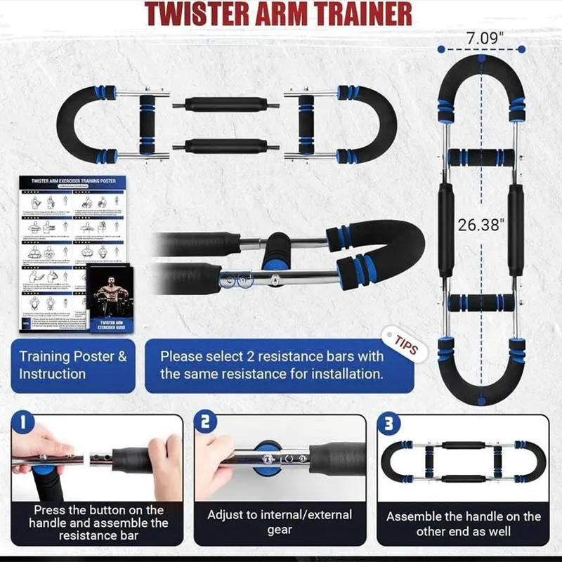 Arm Trainer Chest Workout Strengthen Chest and Arm Muscles Men'S Fitness Trainer Detachable Portable Spring Resistance Home Fitness Equipment Outdoorfun